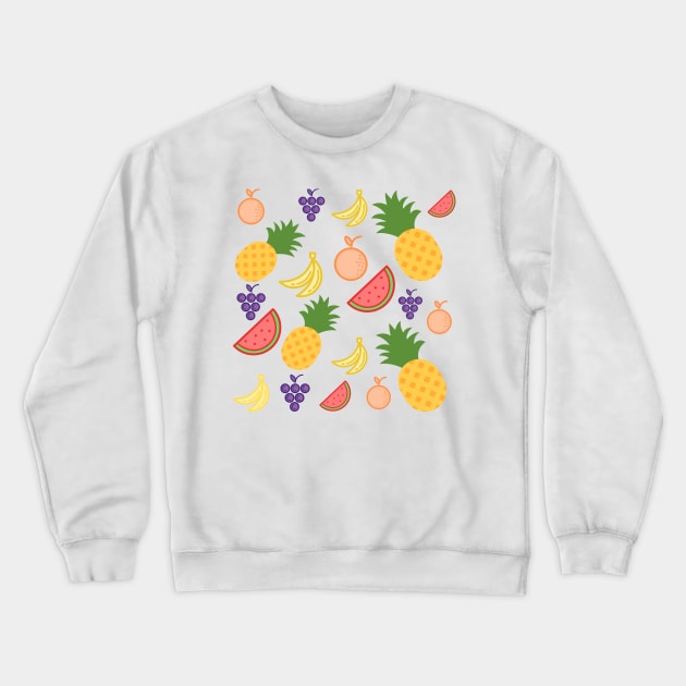 Colourful Fruit Cocktail Mosaic Crewneck Sweatshirt by Dreamer